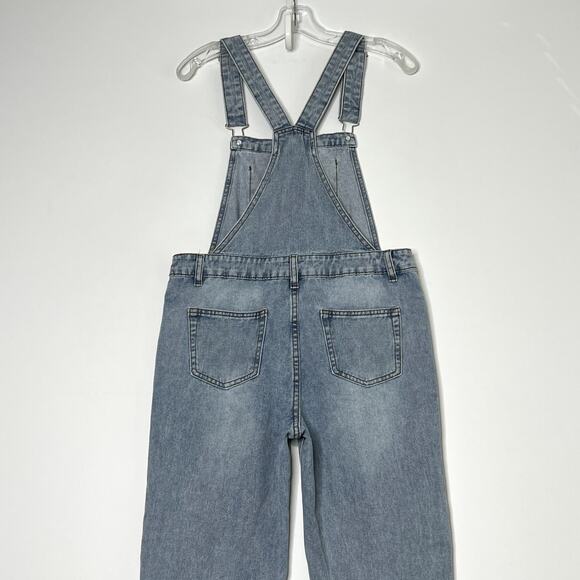 Dance and Marvel Distressed Bib Overalls Light Wash Womens Small - Picture 5 of 7